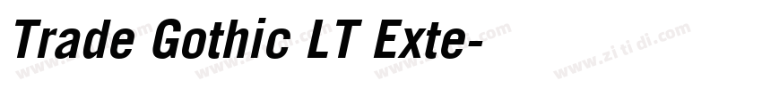 Trade Gothic LT Exte字体转换